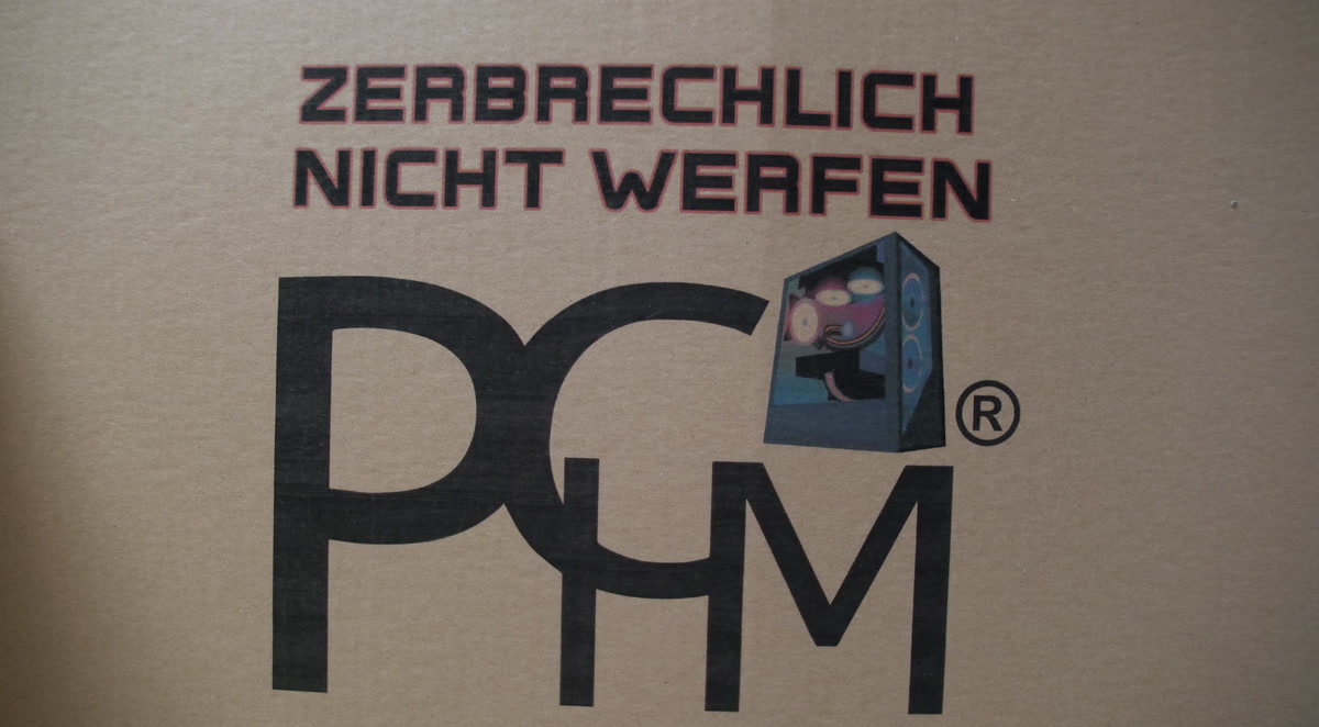 PCHM-Versandkarton mit Aufdruck Zerbrechlich