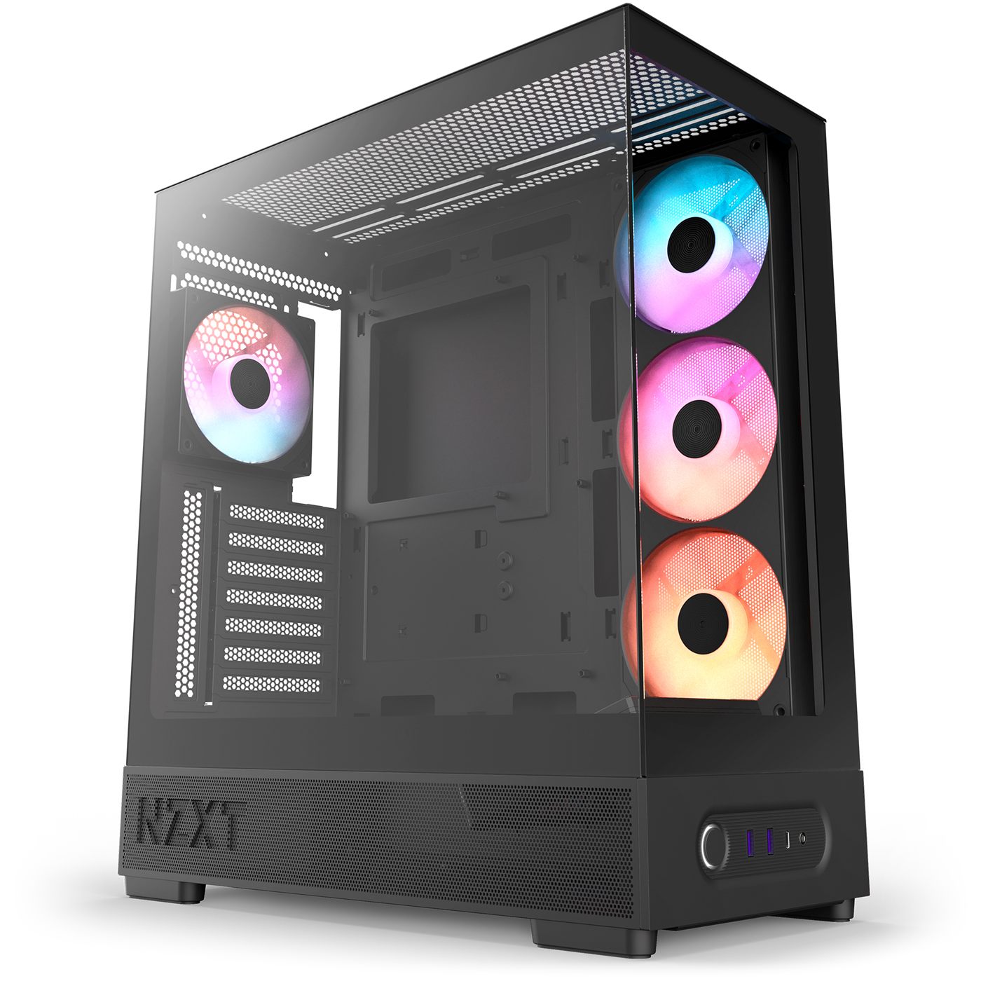 NZXT S5 RGB Deluxe in Schwarz mit drei vorinstallierten RGB-Luefereinheiten