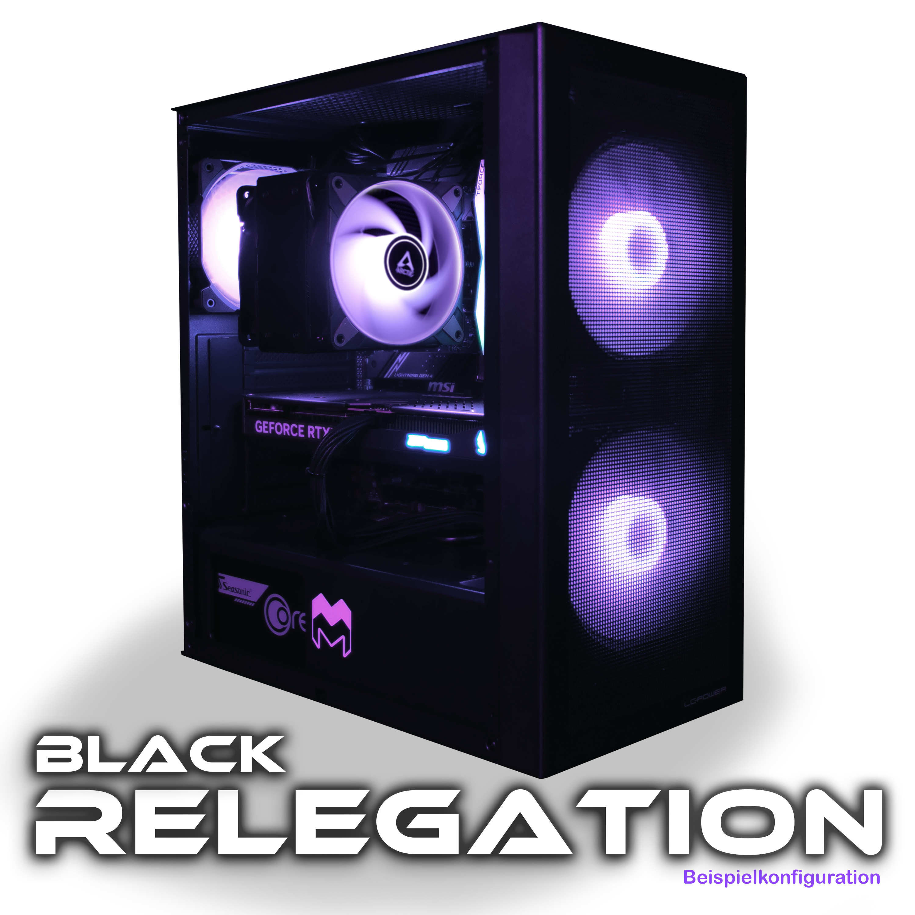 MAKI RELEGATION Midrange Gaming & Streaming PC | Black| RTX 5070 | Ryzen 5 | Konfigurierbar