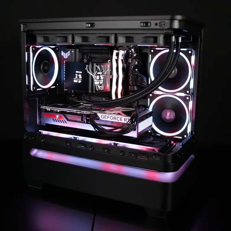SKT T1 Special Edition im ASUS Prime AP202, beleuchtet von vorn