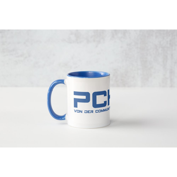 PCHMG Premium Tasse mit Logo & Schriftzug