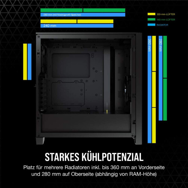 Corsair 4000D Airflow - Schwarz