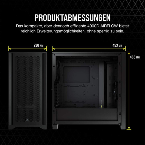 Corsair 4000D Airflow - Schwarz