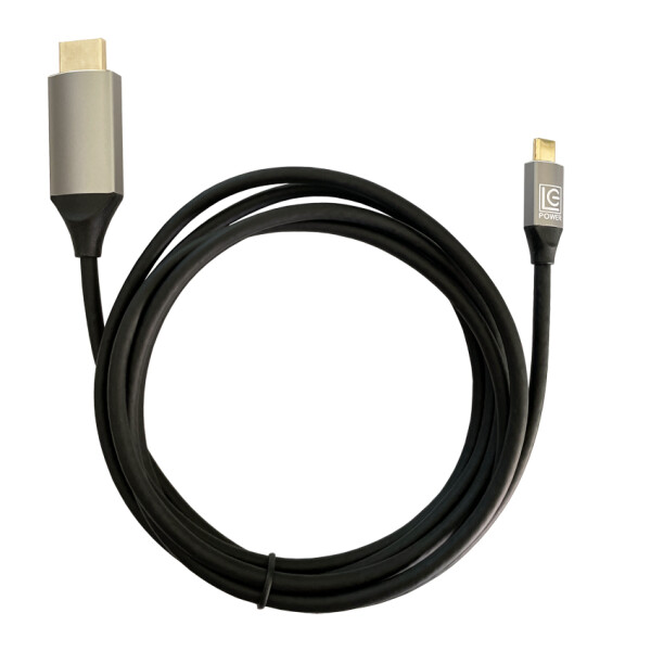 USB-C to HDMI2.0 cable 2m - 4k @ 60Hz, alu, gold-plated