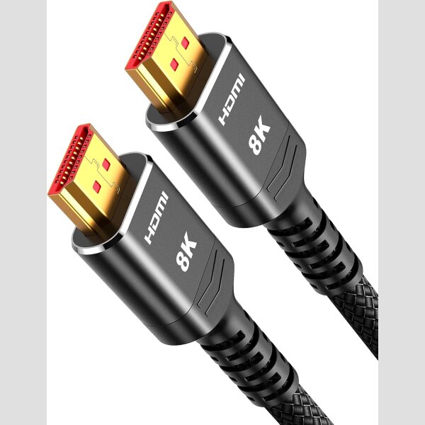 High-Speed HDMI 2.1 Kabel 5m - 8Gbps 8K@60Hz Highspeed 4K@120Hz 7680P eARC HDCP 2.2&2.3 DTS:X