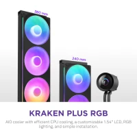 NZXT Kraken Plus (2025) I 240mm I RGB I Black inkl. Frame Fans