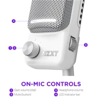 NZXT Capsule Elite White - Kondensator Mikro USB