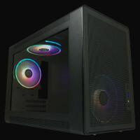 Amplified X - M-ATX PC Case mit Griff & RGB Lüftern