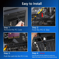 PCIe USB 3.0 Karte 7 Port, PCI Express USB 3.2 Gen 1