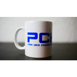 Tasse - Weiß mit PCHMG Logo & Schriftzug