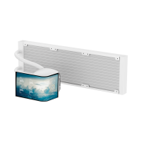 Krux HydroArc White - 360 AiO Wasserkühlung mit Eck-Bildschirm