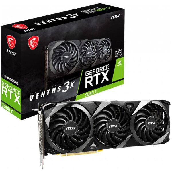 8GB MSI Geforce RTX 3060 Ti VENTUS 3X OC LHR DDR6 (Retail)