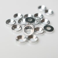 Eloxierte Aluminium Washer -  4stk. M4 Silber V2