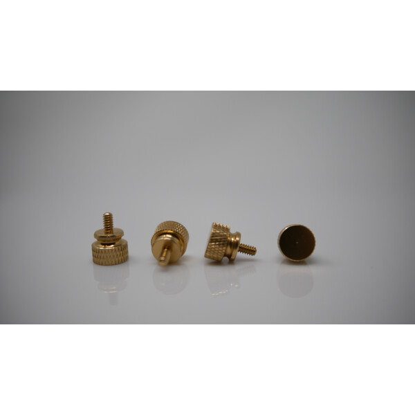 Rändelschraube/ Thumbscrew eloxiert  Gold U6-32